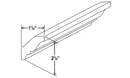 CM8 - Crown Moulding - 96"W x 2 3/4"H x 5/8"D
