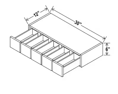 PR3015 - Wall Plate Rack Cabinet - 30"W x 15"H x 12"D