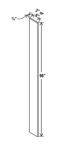 F396 - Tall Filler - 3"W x 96"H x 3/4"D