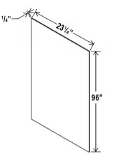 WSV36 - Wall Skin Panel - 15"W x 36"H x 1/4"D