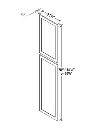 TDEP2496 - Tall Decorative Door Panel - 23 1/2" W x 901/2"H