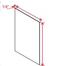 USV2496 - Tall Skin Veneer Panel - 23 1/4" W x 96"H x 1/4"D