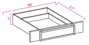 VKD36 - Knee Drawer - 36"W x 7"H x 21"D