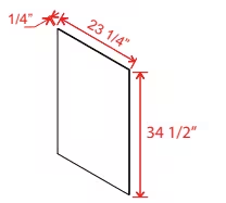 BSV - Base Skin Veneer Panel - 23 1/4"W x 34 1/2"H x 1/4"D